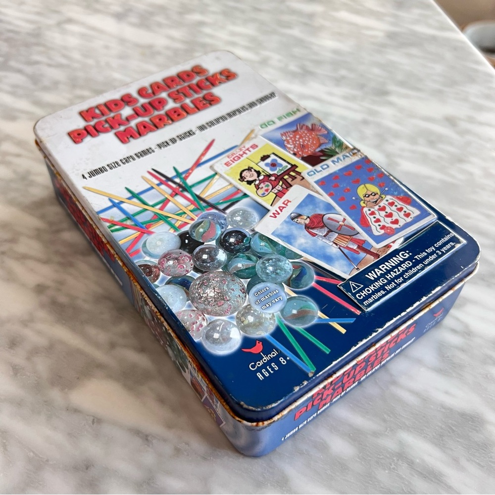 Vintage Marbles Set with Tin Box - Picture 2 of 3
